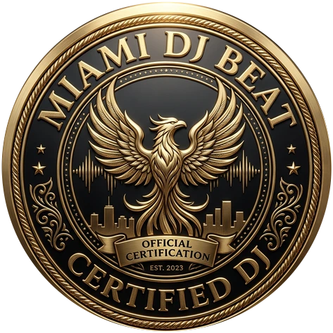 Sello oficial de certificación Miami DJ Beat